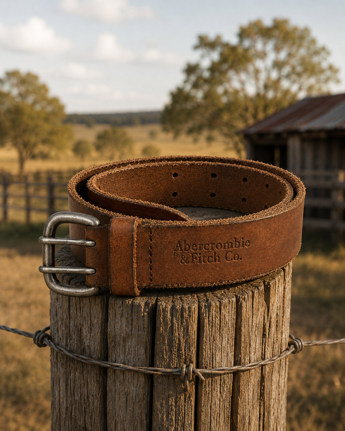Genuine Leather Belt - Brown